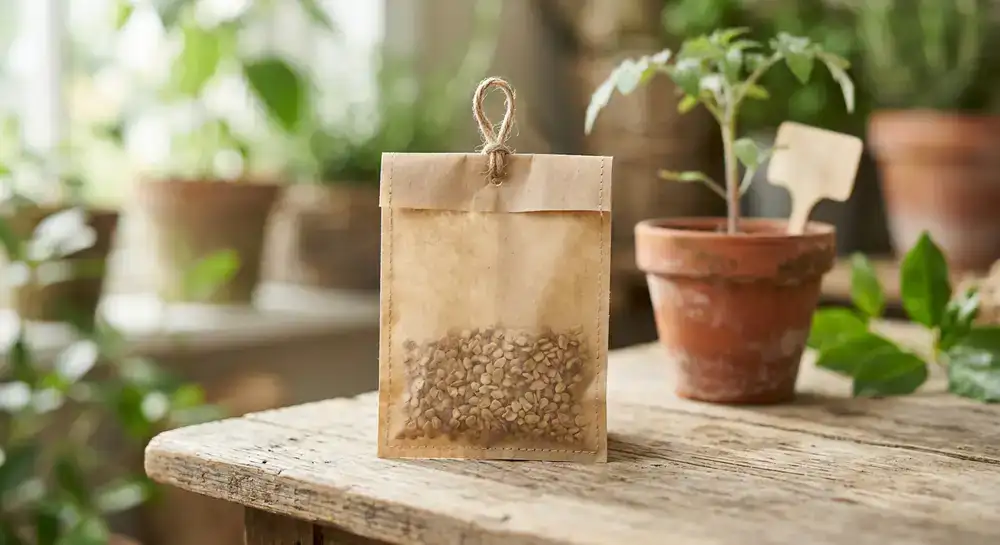 Zakje met biologische tomatenzaden